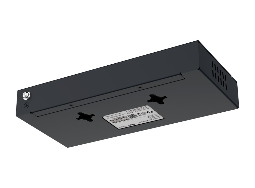 Mặt đáy RG-ES108GD nhìn chéo với hai lỗ treo tường