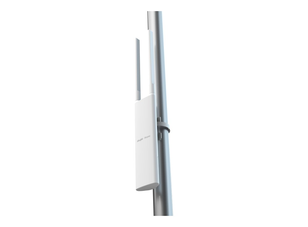 Ảnh hãng minh hoạ RG-RAP52-OD gắn cột; datasheet ghi kiểu lắp tường hoặc cột