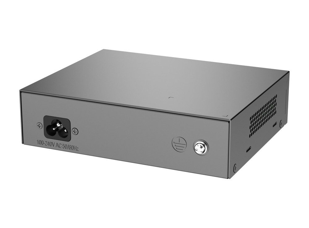 Mặt sau RG-ES110F-P có đầu cắm nguồn AC và cọc tiếp đất