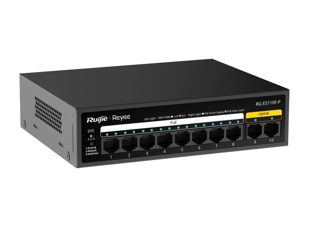 RG-ES110F-P vỏ kim loại nhìn chéo từ phía trước