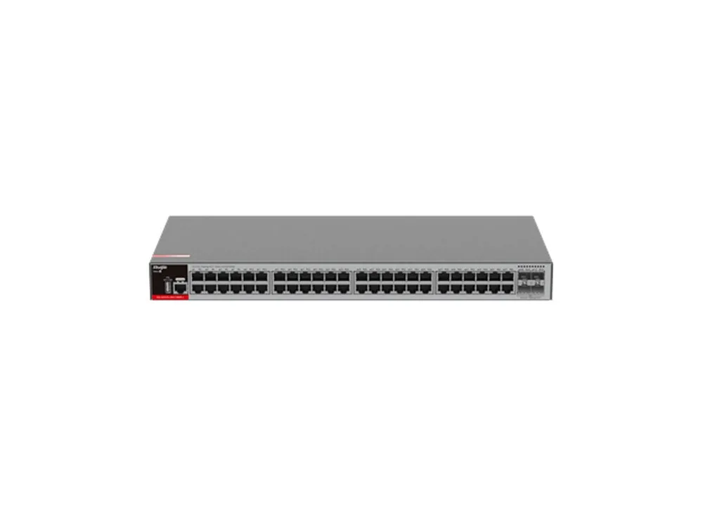 Switch Layer 2+ RG-S2915-48GT4MS-L chụp mặt trước hơi nghiêng, ảnh hãng