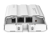 Ảnh thu nhỏ RG-AirMetro550G-B nhìn nghiêng từ phía cổng kết nối, thiết bị có 2 cổng Gigabit và đầu vào nguồn DC 12 V