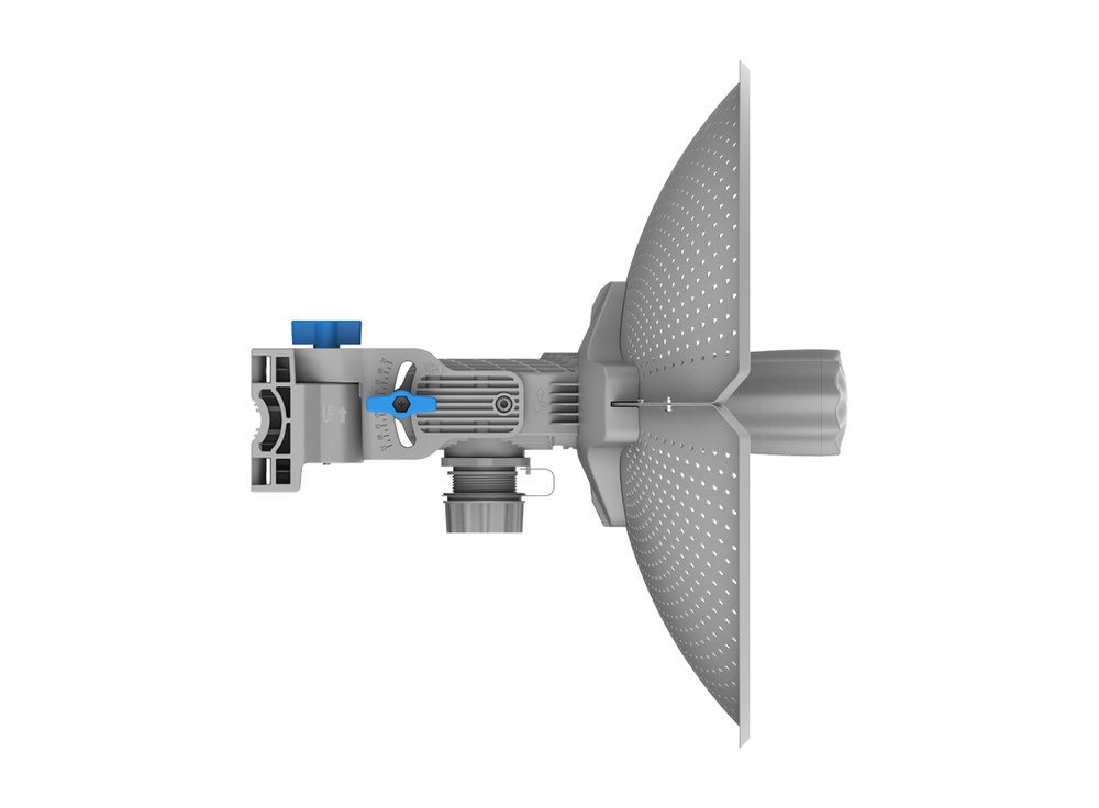 Cạnh bên CPE RG-AirMetro460G, ăng-ten định hướng 5 GHz độ lợi 23 dBi, góc ngang và góc dọc 9°