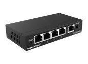 Ảnh thu nhỏ Switch Ruijie RG-ES205GC 5 cổng Gigabit chụp nghiêng, vỏ kim loại để bàn