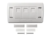 Mặt mạng 3 cổng Commscope SL Series màu trắng 2-1427030-3
