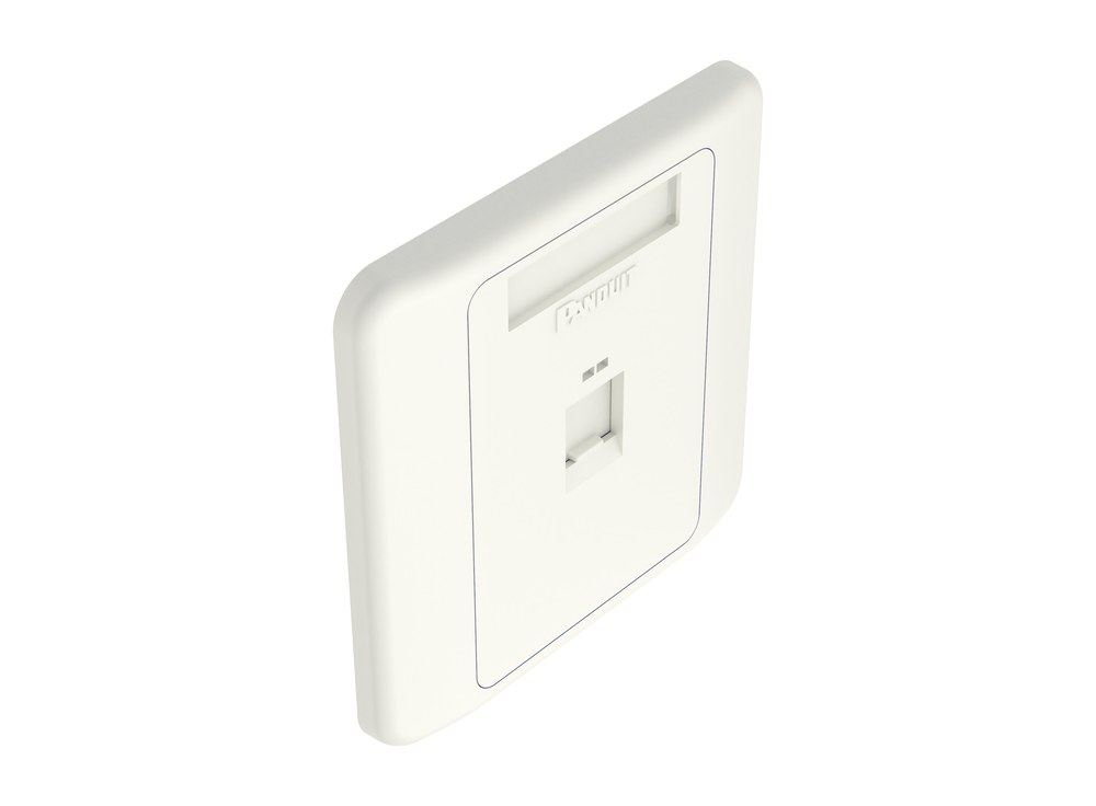 Mặt mạng đơn NetKey NKFPL86F1SAW 86x86 mm nhìn nghiêng, ảnh hãng