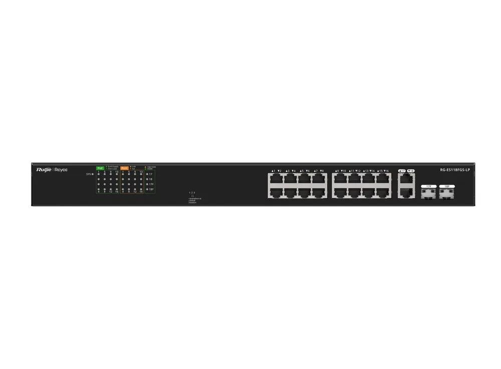 Mặt trước RG-ES118FGS-LP chụp thẳng, khung rộng 440 mm