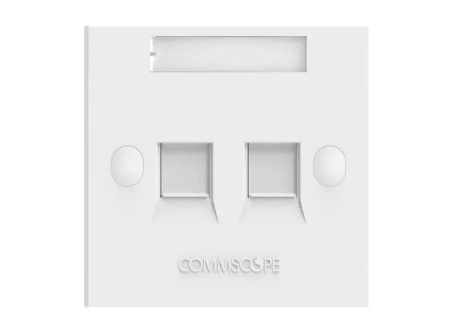 Mặt mạng vuông 2 cổng Commscope FPS-BS-2P-W 760249251