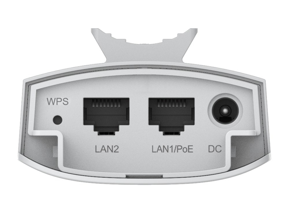 Cổng mạng và cổng nguồn DC của RG-EST100-E, ảnh hãng Ruijie