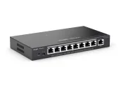 Ảnh thu nhỏ Switch PoE Ruijie RG-ES209GC-P chụp nghiêng, 8 cổng PoE+ và 1 cổng Gigabit