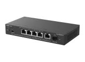 Ảnh thu nhỏ RG-ES206MG-P chụp nghiêng: 5 cổng 2,5G và 1 cổng SFP+ 10G