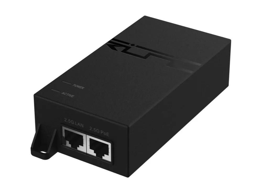 PoE injector 2,5G Ruijie RG-POE-50-60W-MG nhìn chéo, ảnh hãng Ruijie