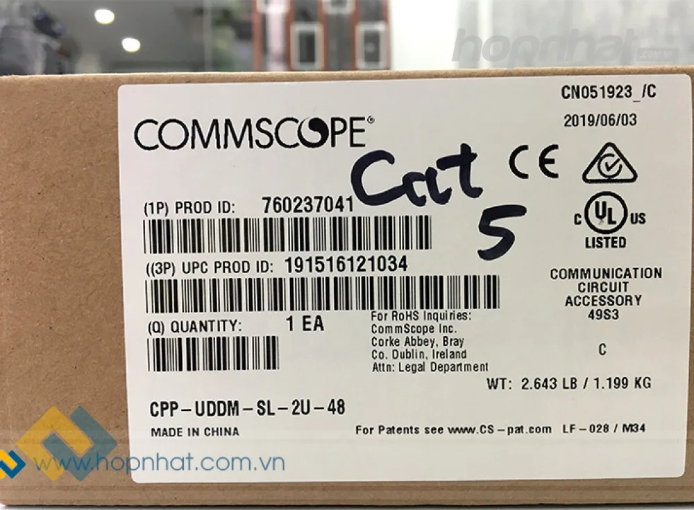 Patch Panel 48 Port Cat5e