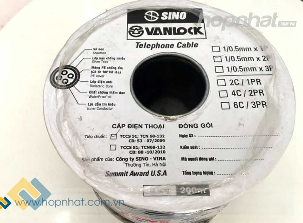 dây cáp điện thoại 2 đôi